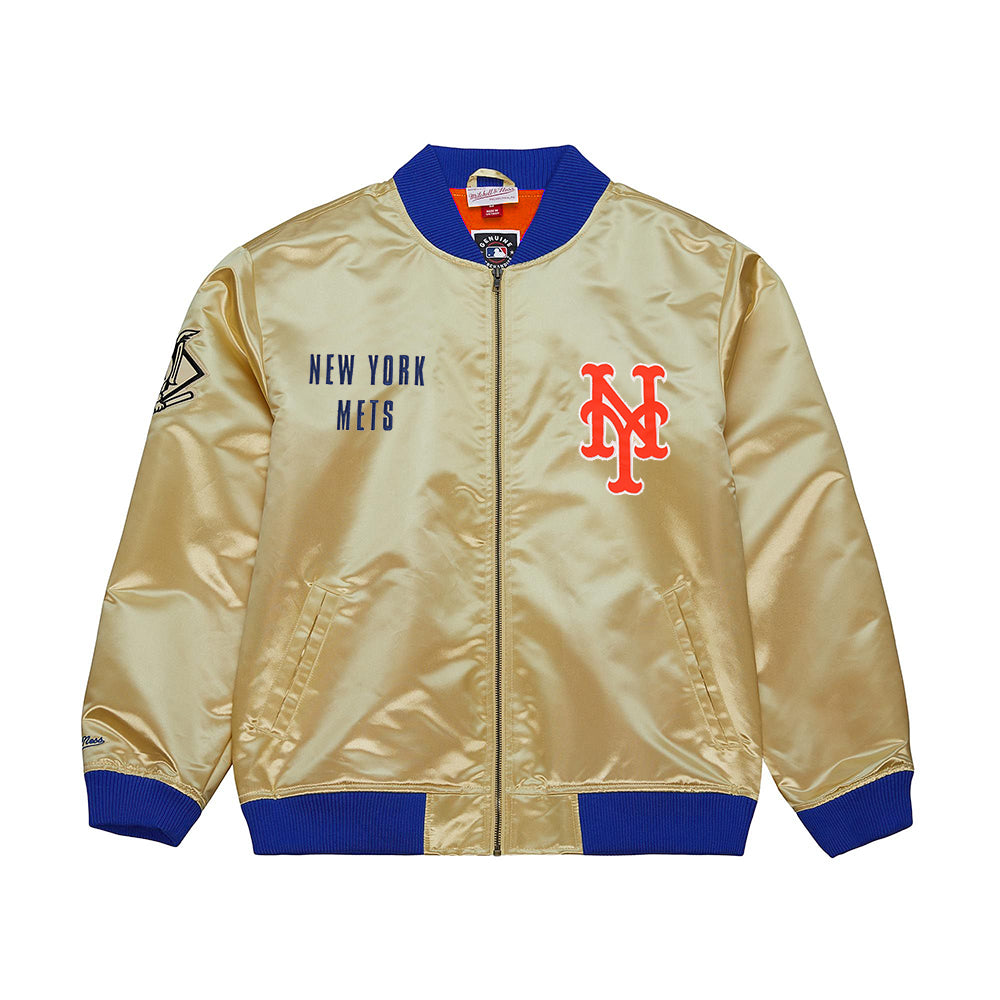 ジャケット・アウター Kith MLB for New York Mets Coat New York Mets Women's Mashup Wool & Leather Varsity Jacket