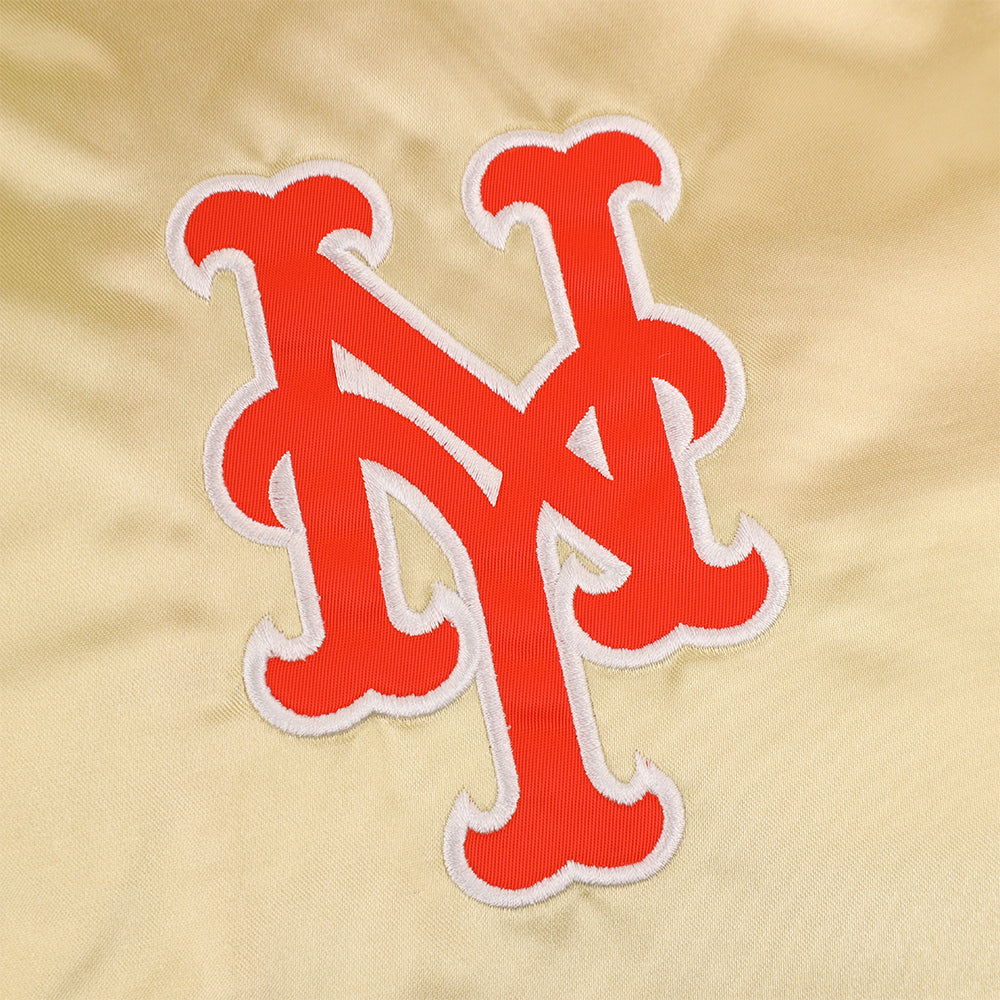 Mitchell & Ness New York Mets Lightweight Gold Satin Jacket