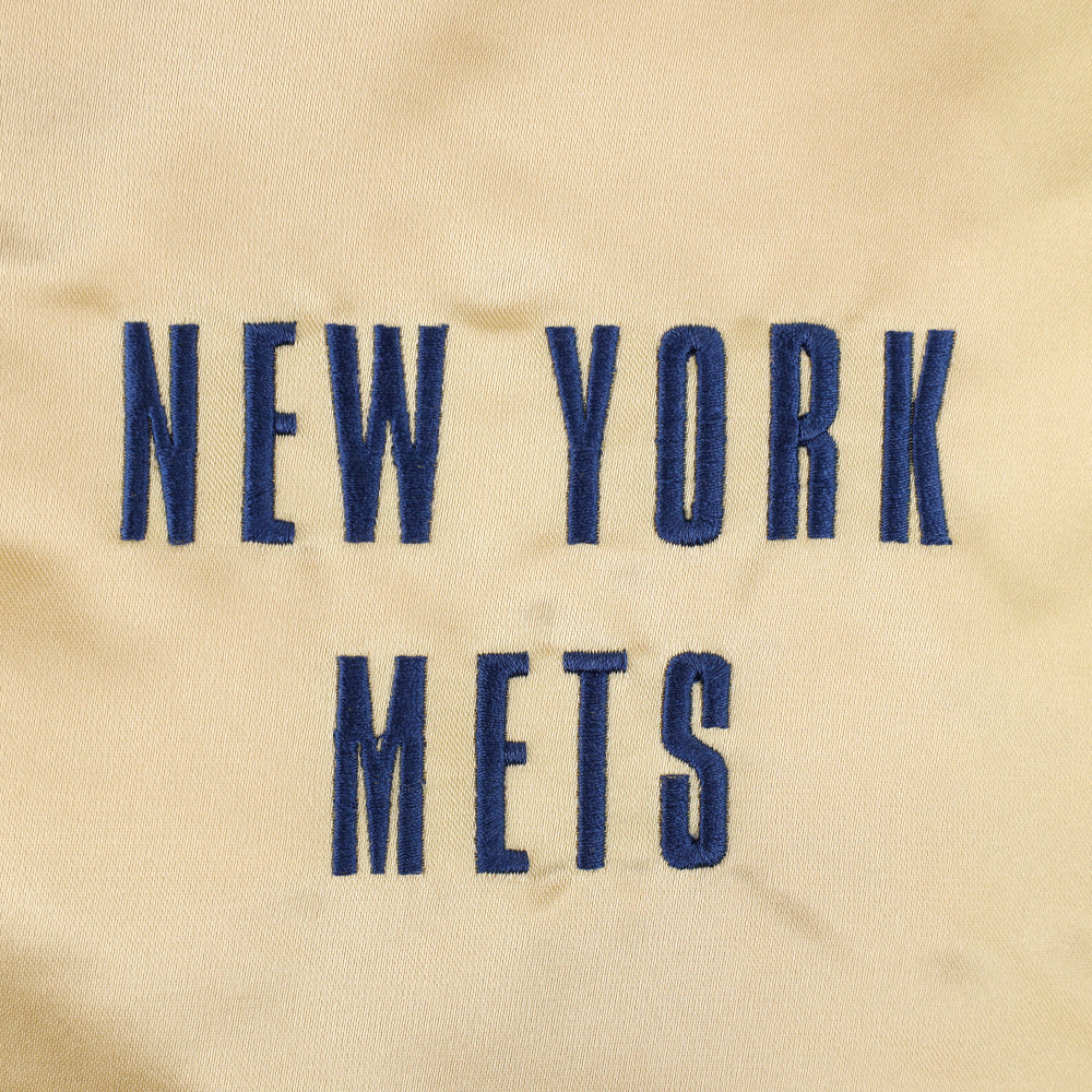 Mitchell & Ness New York Mets Lightweight Gold Satin Jacket