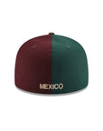 CrownMinded X Mexico Maroon Green Pinwheel Sunrise Over Chichén Itzá SP 59Fifty Fitted