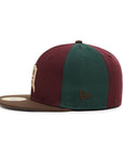 CrownMinded X Mexico Maroon Green Pinwheel Sunrise Over Chichén Itzá SP 59Fifty Fitted