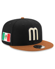 Mexico World Baseball Classic Black Toasted Peanut 2 Tone Mexico Flag SP 9Fifty Snapback