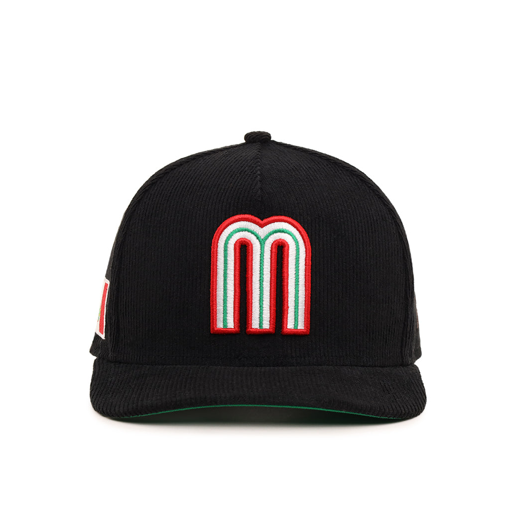 Mexico World Baseball Classic Black Corduroy Mexico Flag SP 9Fifty A-Frame Snapback