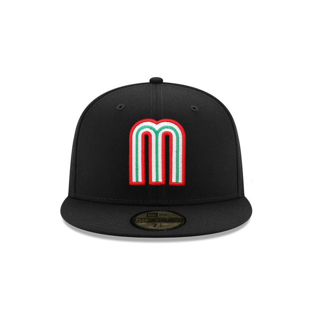 Mexico World Baseball Classic Mexican Flag SP Black 59Fifty Fitted