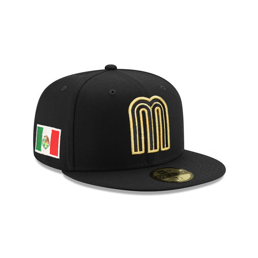 Mexico World Baseball Classic WBC Black Gold Mexico Flag SP 59Fifty Fitted