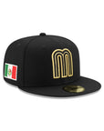 Mexico World Baseball Classic WBC Black Gold Mexico Flag SP 59Fifty Fitted