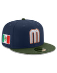 Mexico World Baseball Classic Mexican Flag SP Blue Green 2 Tone 59Fifty Fitted