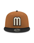 Mexico World Baseball Classic Toasted Peanut Black 2 Tone Mexico Flag SP 9Fifty Snapback
