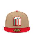 Mexico World Baseball Classic Mexican Flag SP Camel Red 2 Tone 59Fifty Fitted