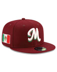 New Era Mexico Serie Del Caribe M Mexican Flag SP Cardinal Red 59Fifty Fitted