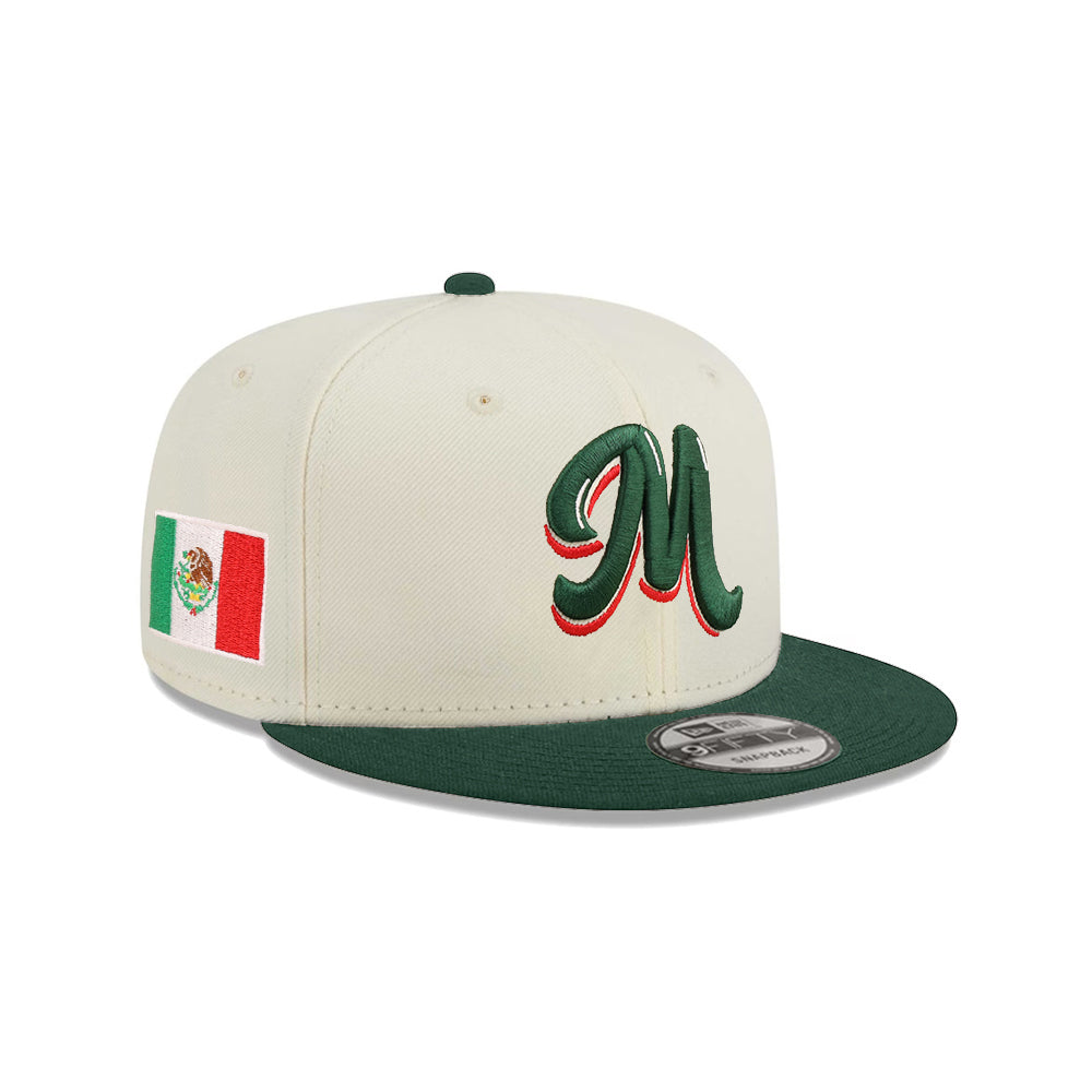 New Era Mexico Serie Del Caribe M Chrome Green 2 Tone 9Fifty