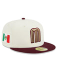 Mexico World Baseball Classic Mexican Flag SP Chrome Maroon 2 Tone 59Fifty Fitted