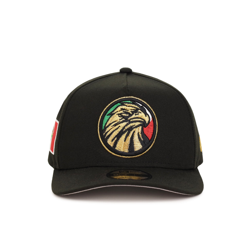 Mexico Black Gold Eagle Mexico Flag SP 9Fifty A-Frame Snapback