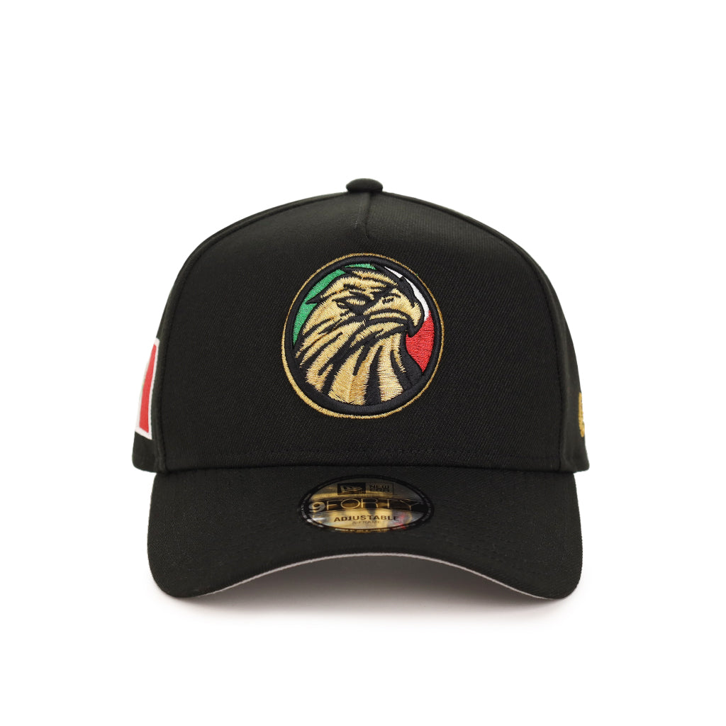 Mexico Black Gold Eagle Mexico Flag SP 9Forty A-Frame Snapback