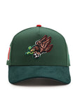 CrownMinded X Mexico Green Corduroy Quetzalcōātl Block Feathered Serpent Mexico Flag SP 9Forty A-Frame Snapback