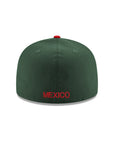 CrownMinded X Mexico Green Corduroy Quetzalcōātl Block Feathered Serpent Mexico Flag SP 59Fifty Fitted