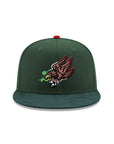 CrownMinded X Mexico Green Corduroy Quetzalcōātl Block Feathered Serpent Mexico Flag SP 59Fifty Fitted