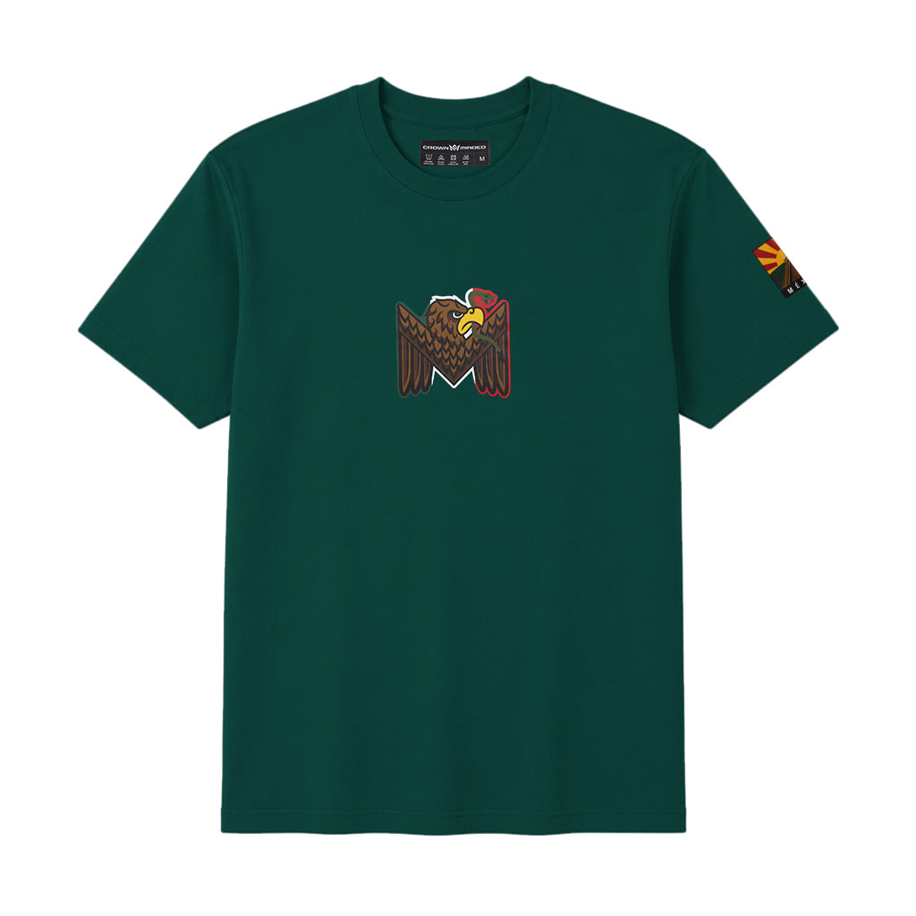 Mexico Feathered Eagle Graphic Tee – Green – CROWN MINDED