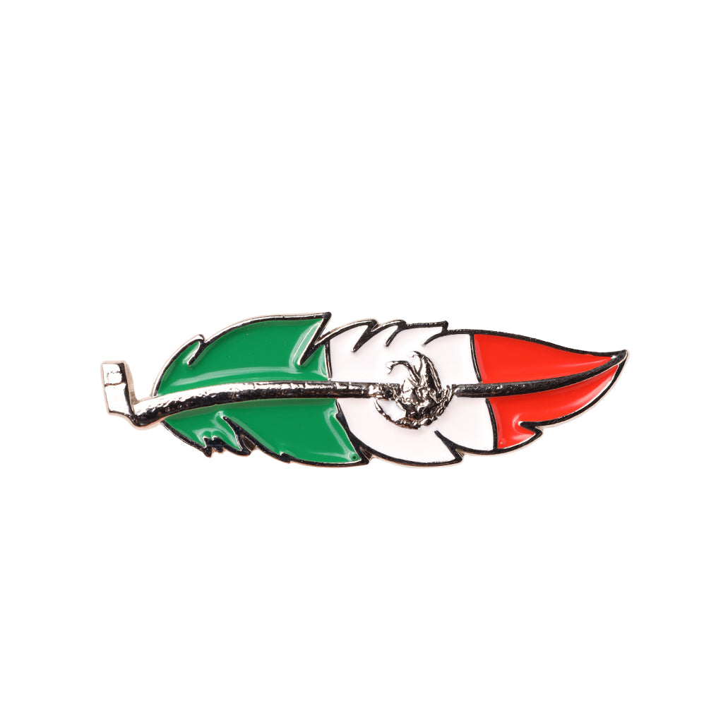 CrownMinded Mexico Flag Feather Shaped Cap Pin