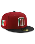 Mexico World Baseball Classic Mexican Flag SP Red Black 2 Tone 59Fifty Fitted