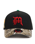 CrownMinded X Mexico Black Real Tree Sunrise Over Chichén Itzá SP 9Forty A-Frame Snapback