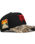 CrownMinded X Mexico Black Real Tree Sunrise Over Chichén Itzá SP 9Forty A-Frame Snapback