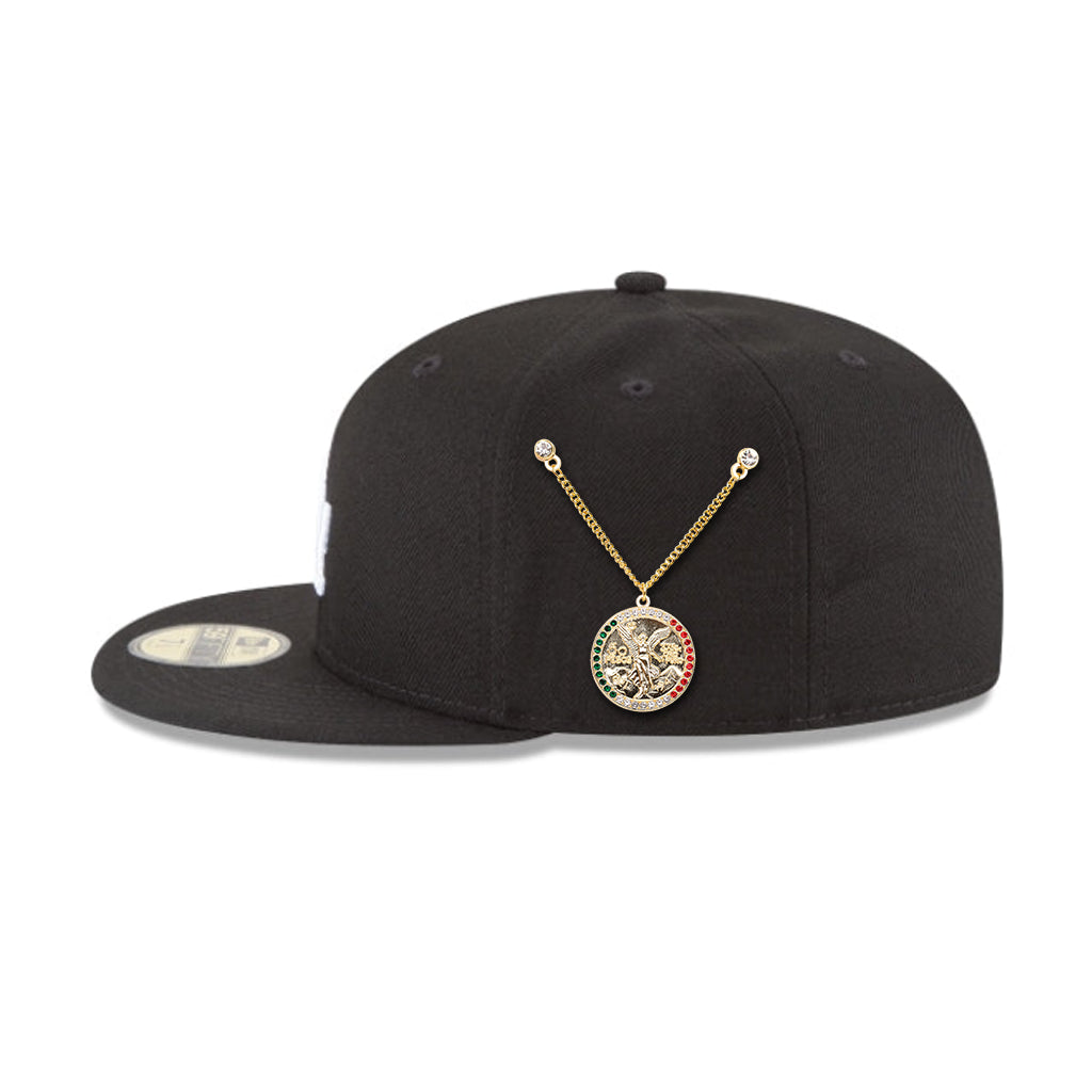 CrownMinded Mexico Centenario Coin Iced Cap Chain Pin