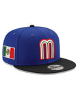 Mexico Royal Black 2 Tone WBC Mexico Flag SP 9Fifty Snapback