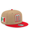 Mexico World Baseball Classic Mexican Flag SP Camel Red 2 Tone 9Fifty Snapback