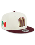 Mexico World Baseball Classic Mexican Flag SP Chrome Maroon 2 Tone 9Fifty Snapback