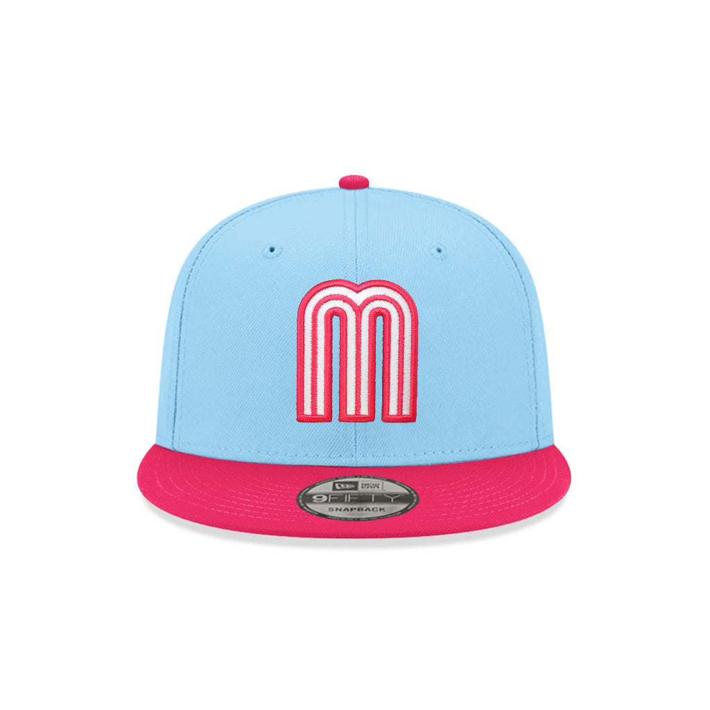 Mexico World Baseball Classic Mexican Flag SP Sky Blue Rose 2 Tone 9Fifty Snapback