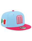 Mexico World Baseball Classic Mexican Flag SP Sky Blue Rose 2 Tone 9Fifty Snapback