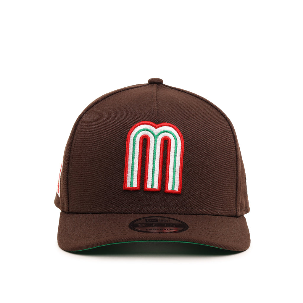 Mexico World Baseball Classic Brown Mexico Flag SP 9Fifty A-Frame Snapback