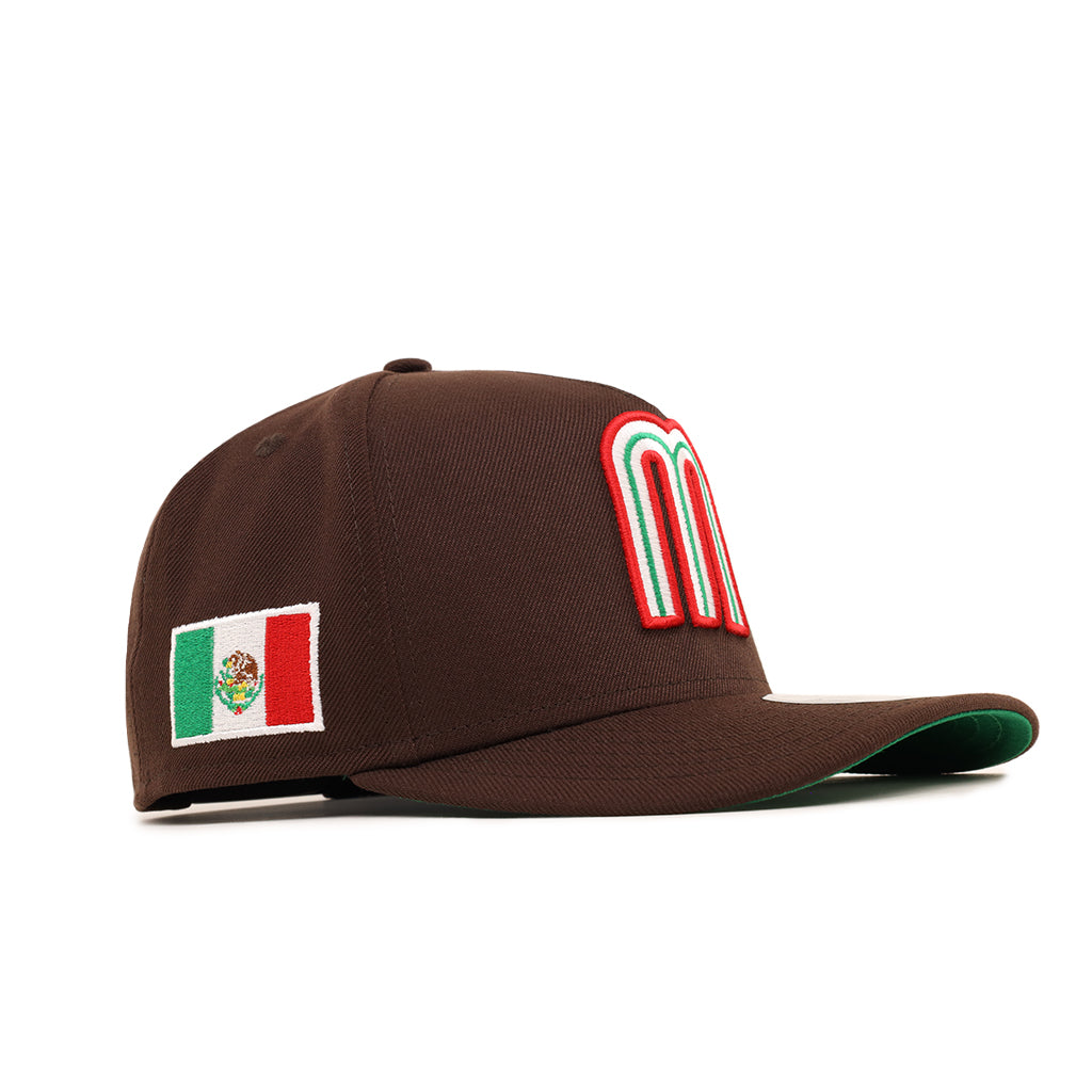 Mexico World Baseball Classic Brown Mexico Flag SP 9Fifty A-Frame Snapback