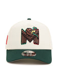 CrownMinded X Mexico Chrome Green 2 Tone Feathered Eagle Mexico Flag SP 9Forty A-Frame Snapback