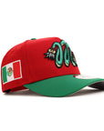 CrownMinded X Mexico Quetzalcōātl Feathered Serpent Mexico Flag SP Red Green 9Forty A-Frame Snapback