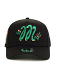 CrownMinded X Mexico Quetzalcōātl Feathered Serpent Sunrise Over Chichén Itzá SP Black 9Forty A-Frame Snapback