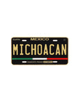 Michoacan Mexico Black Gold Car Plate Cap Pin