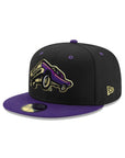 Fresno Grizzlies Lowriders Black Purple 2 Tone MiLB 59Fifty Fitted Hat