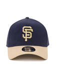 San Francisco Giants 9Forty A-Frame Moleskin Navy Tan Snapback