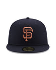San Francisco Giants Navy Copper 60th Anniversary SP 59Fifty Fitted