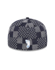 North Carolina Tar Heels Chrome Patterned Denim Navy 2 Tone NCAA Mascot SP 59Fifty Fitted