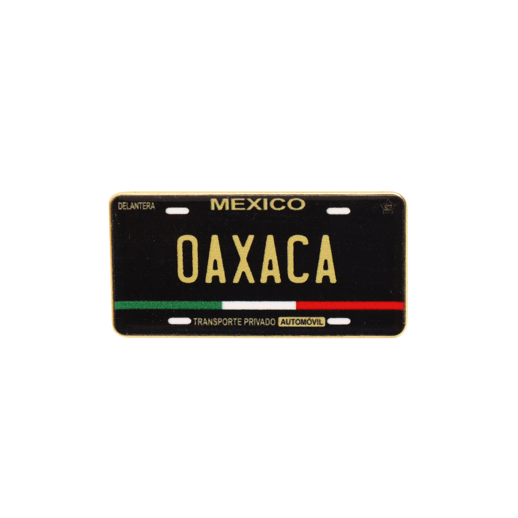 Oaxaca Mexico Black Gold Car Plate Cap Pin