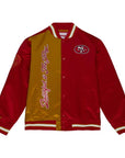 Mitchell & Ness San Francisco 49ers Gold Red Split Faithful To The Bay Lightweight Satin Jacket