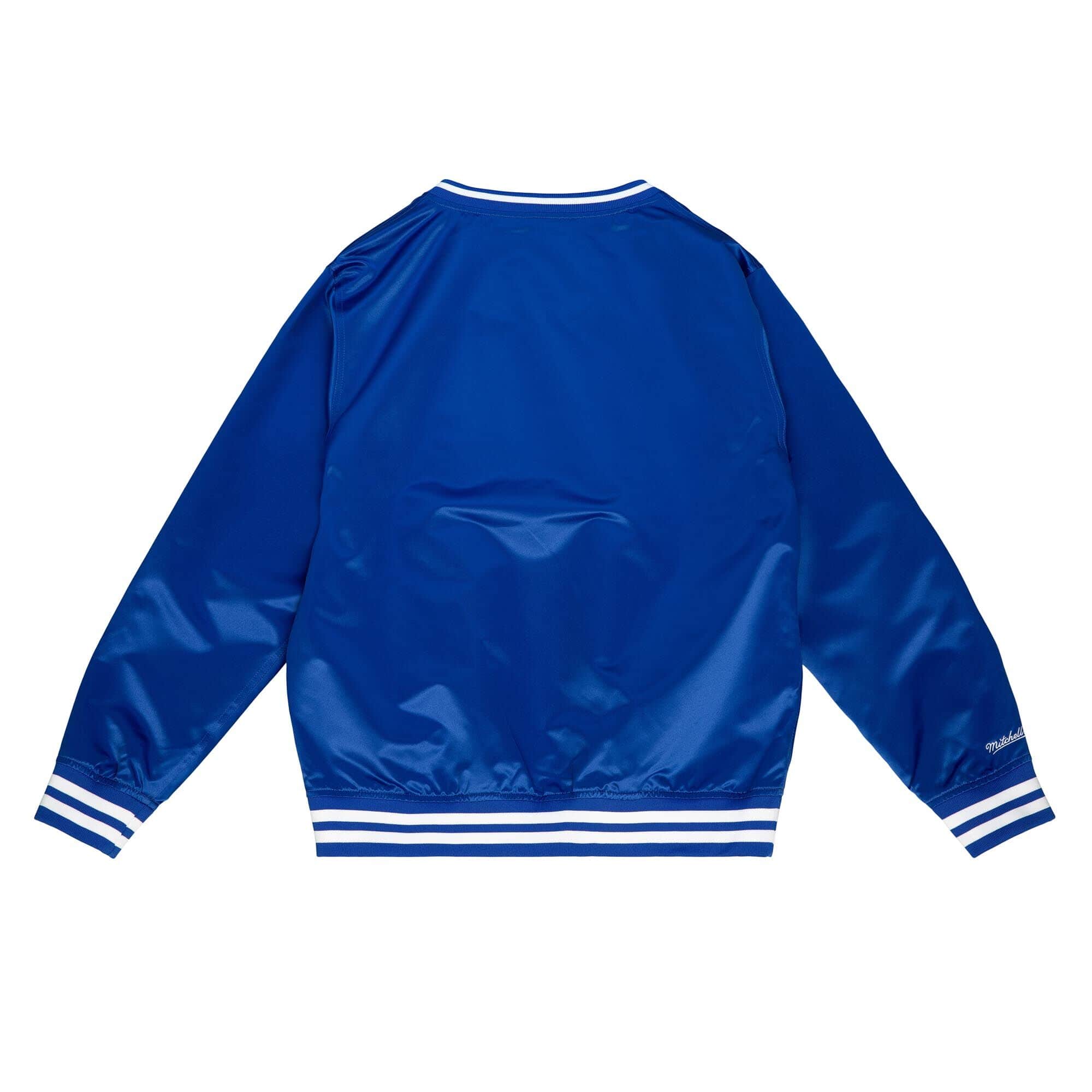 Mitchell & Ness Los Angeles Dodgers Full Count V-Neck Pullover Satin Jacket