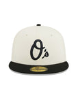 Baltimore Orioles Chrome Black 2 Tone 60th Anniversary SP 59Fifty Fitted