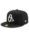 Baltimore Orioles Black on White 59Fifty Fitted
