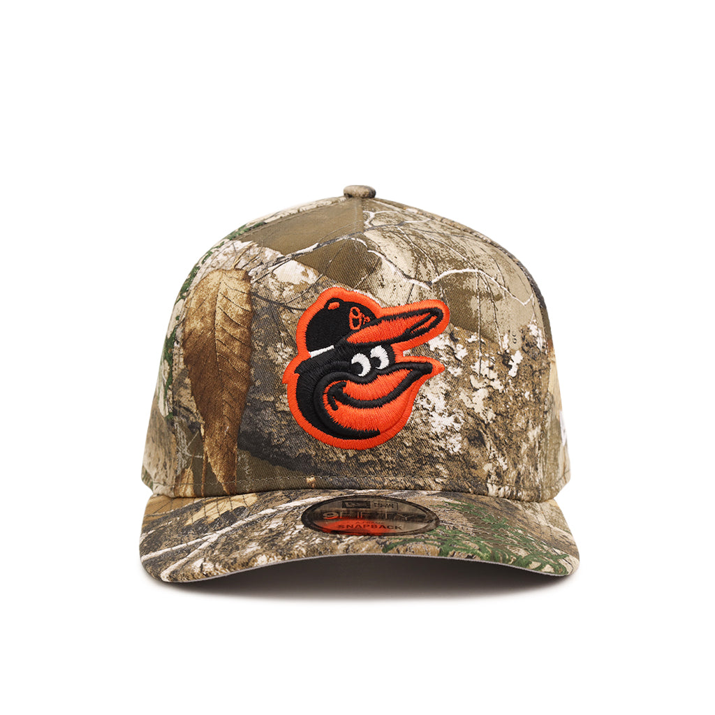 Baltimore Orioles Real Tree 9Fifty A-Frame Snapback – CROWN MINDED
