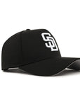 San Diego Padres Black On White 9Forty A-Frame Snapback