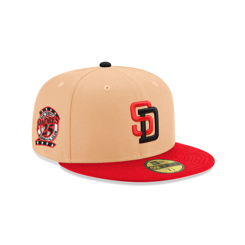 San Diego Padres Candied Pecan Red 2 Tone 25th Anniversary SP 59Fifty Fitted